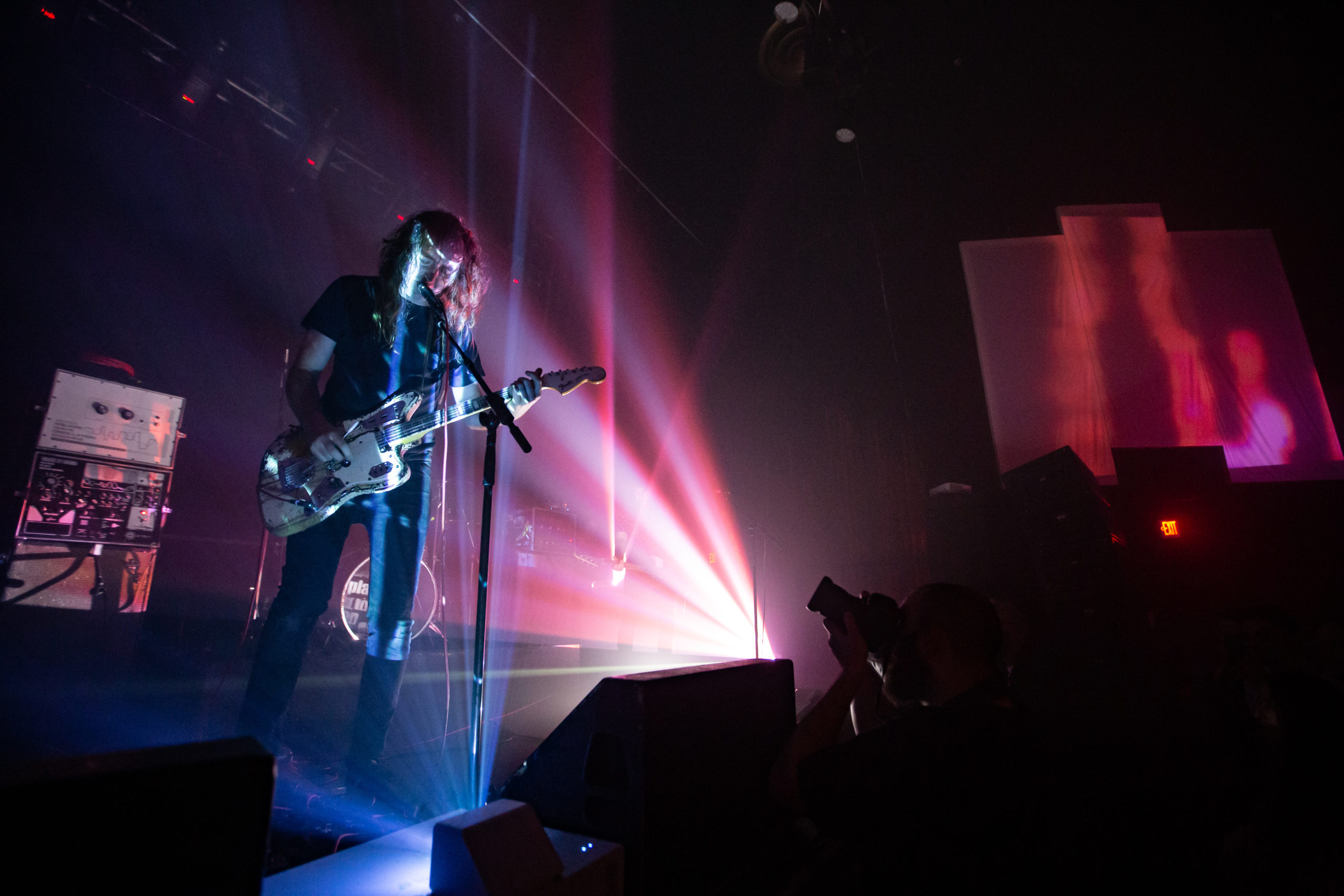 Projections from all angles light up A Place To Bury Strangers at the Rickshaw Theatre