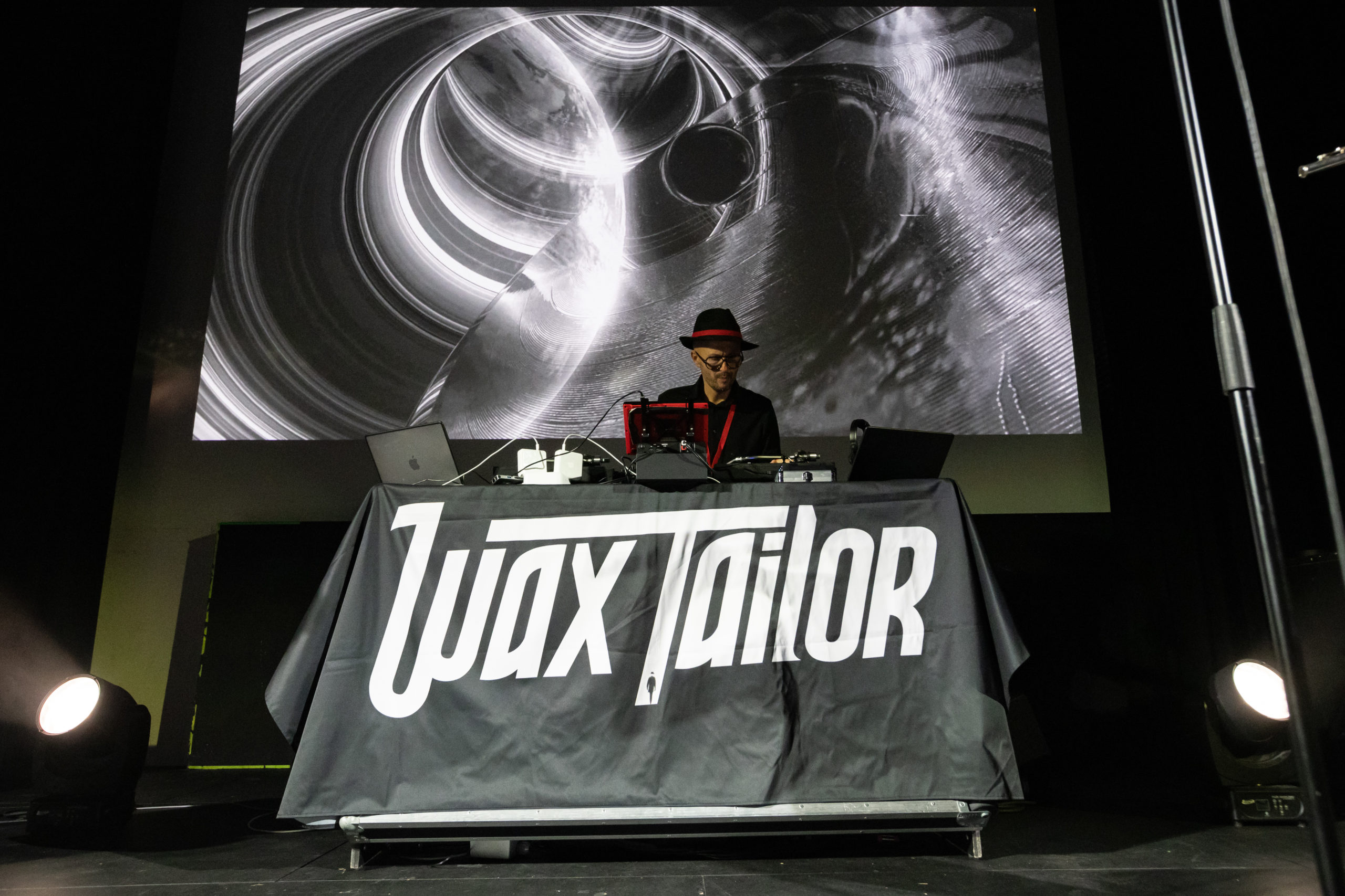 Wax Tailor takes the stage at the Hollywood Theatre with two turntables and a projection behind him